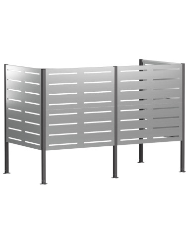 Schermo per bidone della spazzatura 167 x 85 x 113 cm Argento