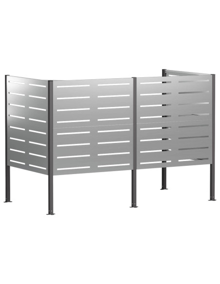 Schermo per bidone della spazzatura 167 x 85 x 113 cm Argento