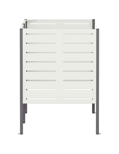 Schermo per bidone della spazzatura 167 x 85 x 113 cm Acciaio