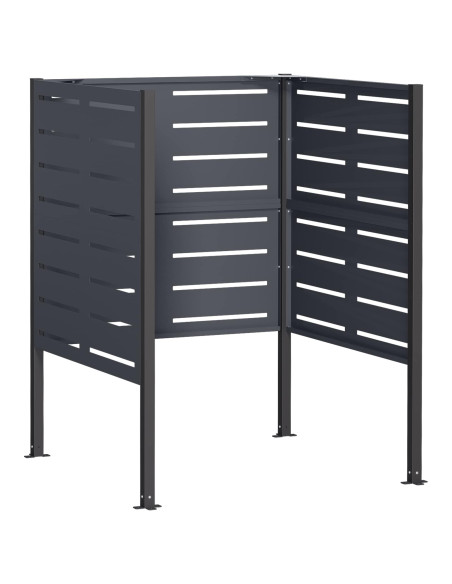 Schermo per bidone della spazzatura 85 x 85 x 113 cm Acciaio