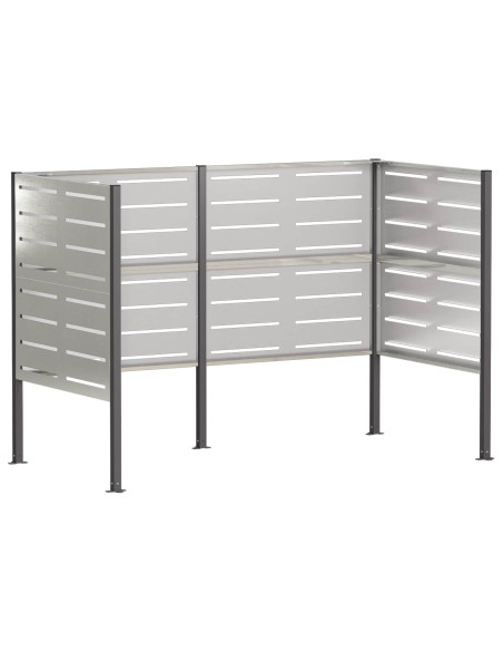Schermo per bidone della spazzatura 167 x 85 x 113 cm Argento