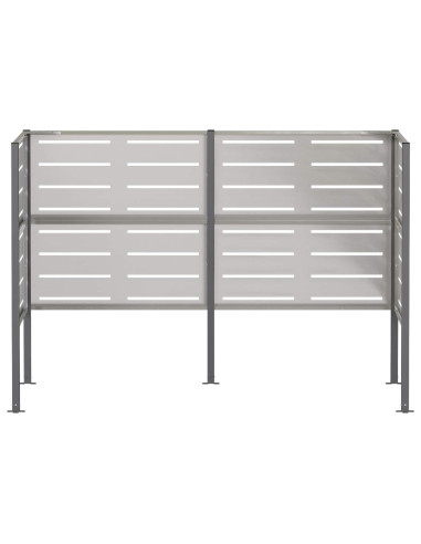 Schermo per bidone della spazzatura 167 x 85 x 113 cm Argento