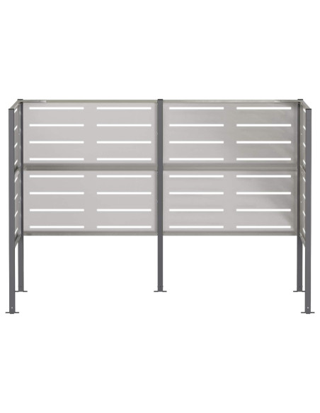 Schermo per bidone della spazzatura 167 x 85 x 113 cm Argento