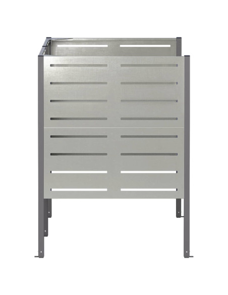 Schermo per bidone della spazzatura 167 x 85 x 113 cm Argento