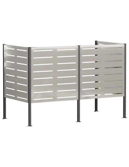 Schermo per bidone della spazzatura 167 x 85 x 113 cm Argento