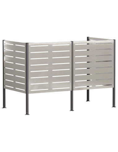 Schermo per bidone della spazzatura 167 x 85 x 113 cm Argento