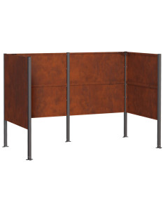 Schermo per bidone della spazzatura 167 x 85 x 113 cm Ruggine 2