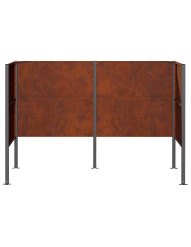 Schermo per bidone della spazzatura 167 x 85 x 113 cm Ruggine