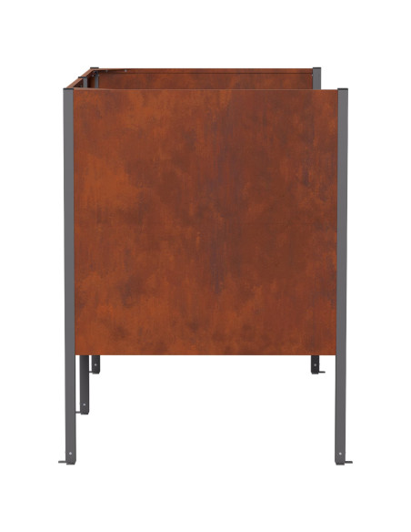 Schermo per bidone della spazzatura 167 x 85 x 113 cm Ruggine