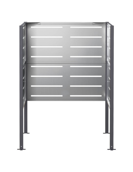 Schermo per bidone della spazzatura 85 x 85 x 113 cm Argento
