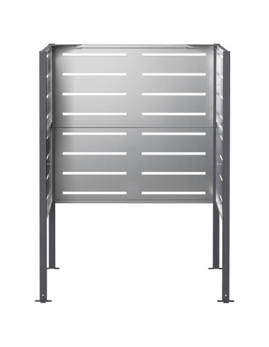 Schermo per bidone della spazzatura 85 x 85 x 113 cm Argento