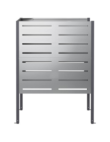 Schermo per bidone della spazzatura 85 x 85 x 113 cm Argento