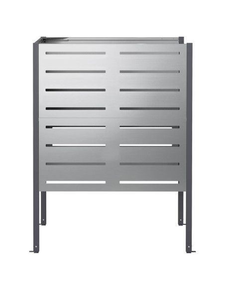 Schermo per bidone della spazzatura 85 x 85 x 113 cm Argento