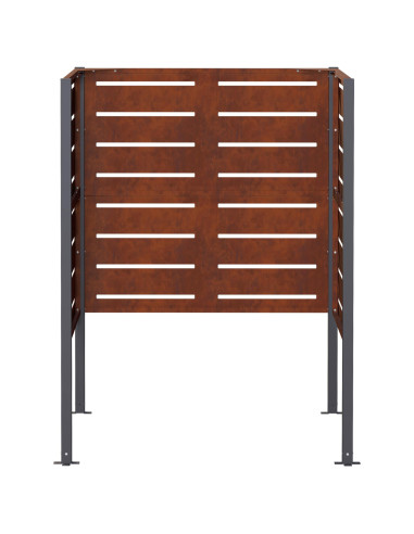 Schermo per bidone della spazzatura 85 x 85 x 113 cm Ruggine