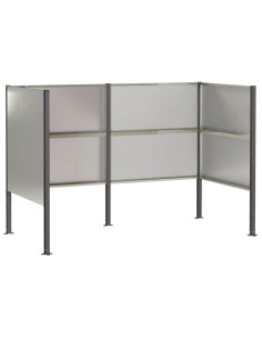 Schermo per bidone della spazzatura 167 x 85 x 113 cm Argento 2