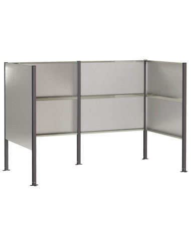 Schermo per bidone della spazzatura 167 x 85 x 113 cm Argento