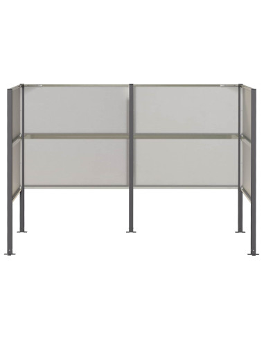 Schermo per bidone della spazzatura 167 x 85 x 113 cm Argento