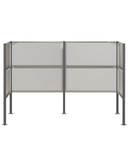 Schermo per bidone della spazzatura 167 x 85 x 113 cm Argento
