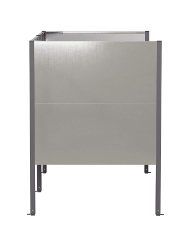 Schermo per bidone della spazzatura 167 x 85 x 113 cm Argento