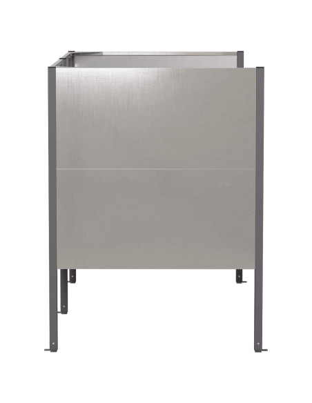 Schermo per bidone della spazzatura 167 x 85 x 113 cm Argento