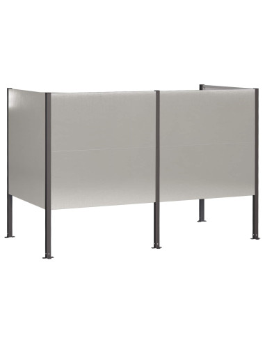 Schermo per bidone della spazzatura 167 x 85 x 113 cm Argento