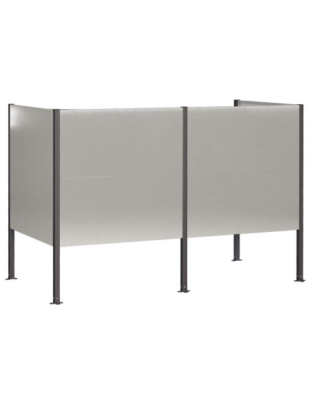 Schermo per bidone della spazzatura 167 x 85 x 113 cm Argento