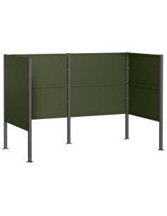 Schermo per bidone della spazzatura 167 x 85 x 113 cm Acciaio 2