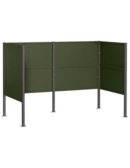 Schermo per bidone della spazzatura 167 x 85 x 113 cm Acciaio