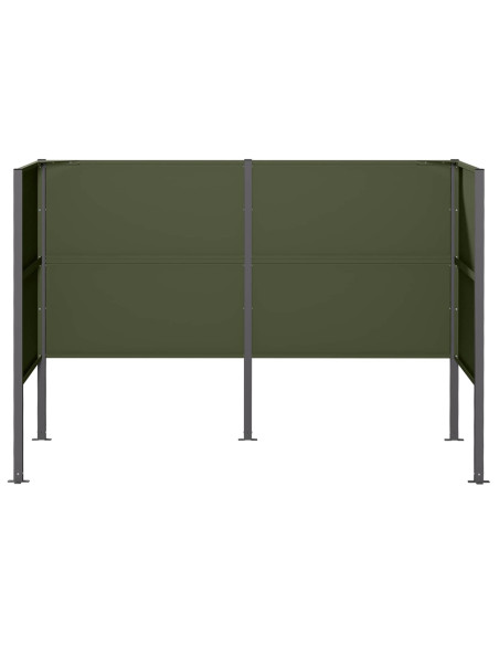 Schermo per bidone della spazzatura 167 x 85 x 113 cm Acciaio