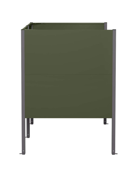 Schermo per bidone della spazzatura 167 x 85 x 113 cm Acciaio