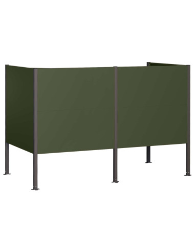 Schermo per bidone della spazzatura 167 x 85 x 113 cm Acciaio
