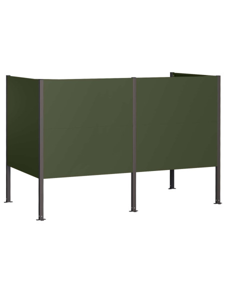 Schermo per bidone della spazzatura 167 x 85 x 113 cm Acciaio