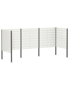 Schermo per bidone della spazzatura 249 x 85 x 113 cm Acciaio 2