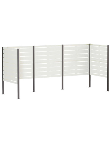 Schermo per bidone della spazzatura 249 x 85 x 113 cm Acciaio