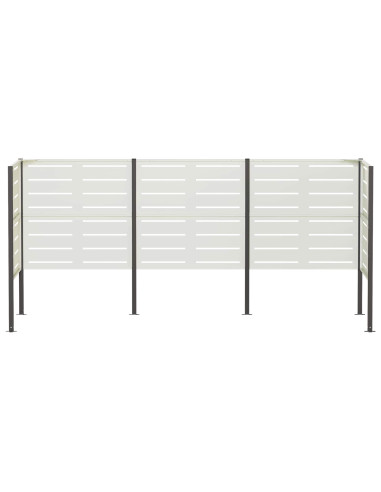 Schermo per bidone della spazzatura 249 x 85 x 113 cm Acciaio