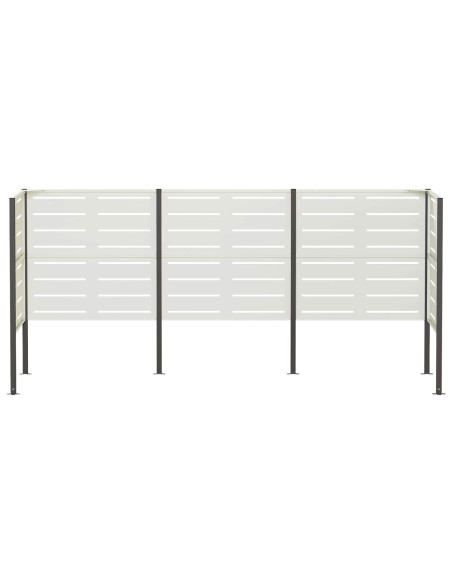 Schermo per bidone della spazzatura 249 x 85 x 113 cm Acciaio