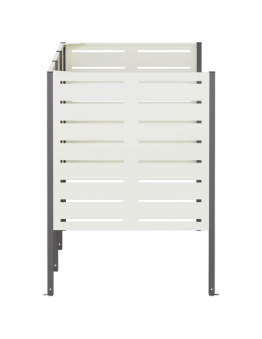 Schermo per bidone della spazzatura 249 x 85 x 113 cm Acciaio