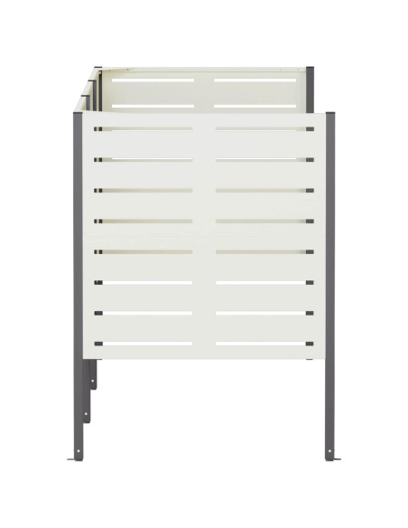 Schermo per bidone della spazzatura 249 x 85 x 113 cm Acciaio