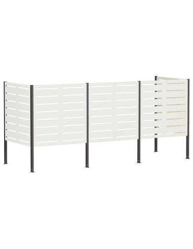 Schermo per bidone della spazzatura 249 x 85 x 113 cm Acciaio