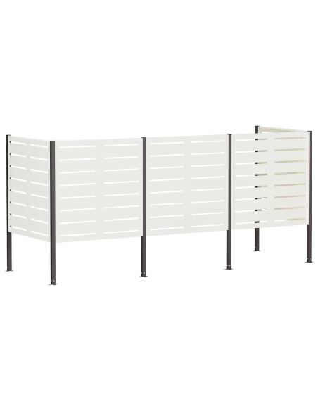 Schermo per bidone della spazzatura 249 x 85 x 113 cm Acciaio