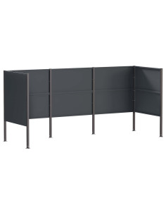 Schermo per bidone della spazzatura 249 x 85 x 113 cm Acciaio 2