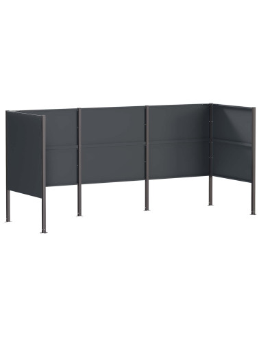 Schermo per bidone della spazzatura 249 x 85 x 113 cm Acciaio