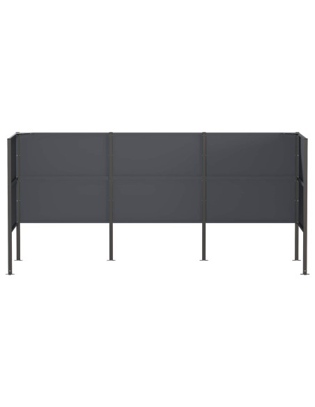 Schermo per bidone della spazzatura 249 x 85 x 113 cm Acciaio