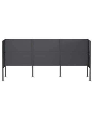 Schermo per bidone della spazzatura 249 x 85 x 113 cm Acciaio
