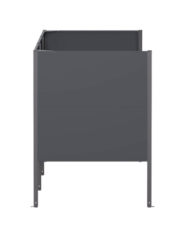 Schermo per bidone della spazzatura 249 x 85 x 113 cm Acciaio