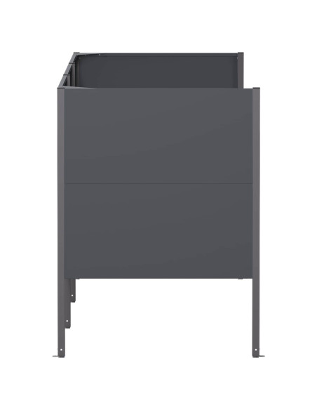 Schermo per bidone della spazzatura 249 x 85 x 113 cm Acciaio