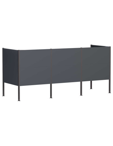 Schermo per bidone della spazzatura 249 x 85 x 113 cm Acciaio