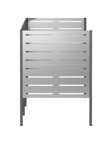 Schermo per bidone della spazzatura 249 x 85 x 113 cm Argento