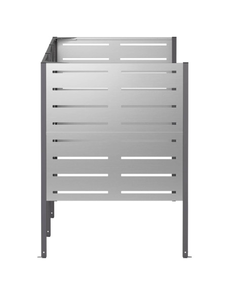 Schermo per bidone della spazzatura 249 x 85 x 113 cm Argento