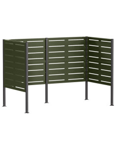 Schermo per bidone della spazzatura 167 x 85 x 113 cm Acciaio 2